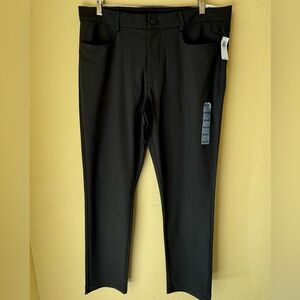 Old Navy Dark Grey Slim Fit Pants Go Dry Cool 4way Stretch WrinkleFree 36x32 NWT